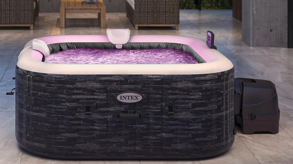 INTEX PureSpa Greystone Deluxe Inflatable Hot Tub Spa