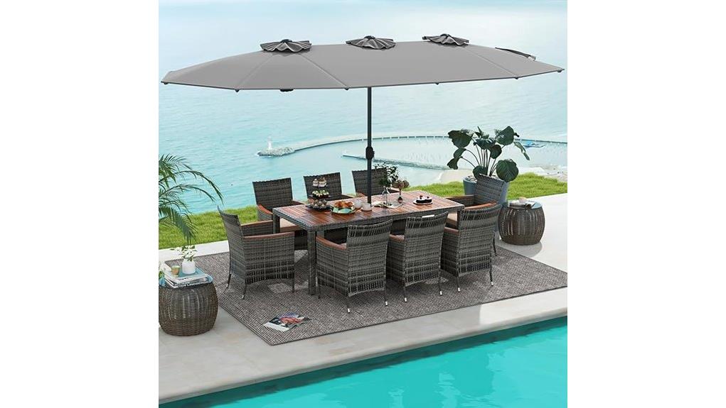 10 piece wicker outdoor dining set