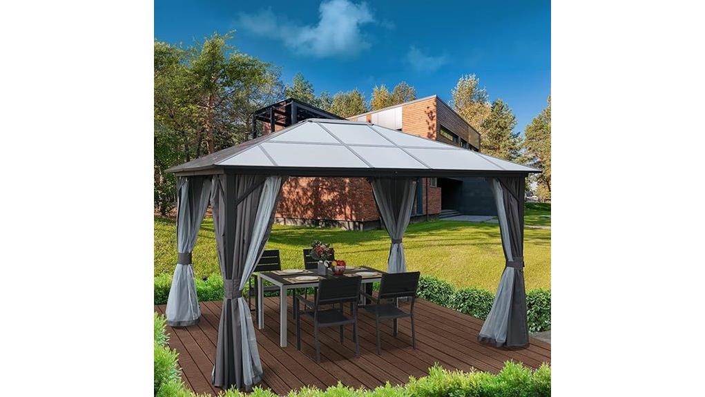 10x12 aluminum hardtop gazebo