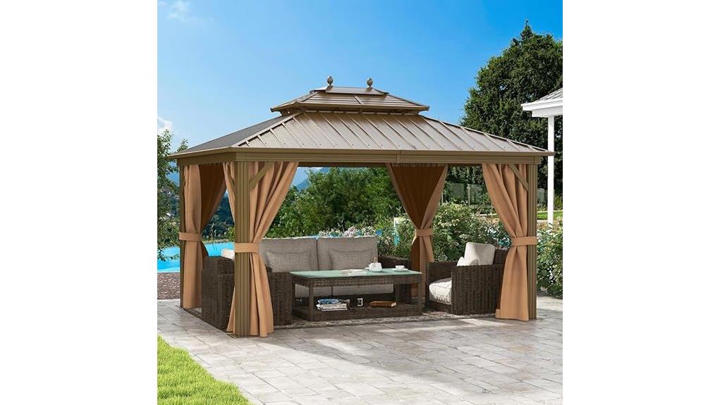 10x12ft dwvo hardtop gazebo