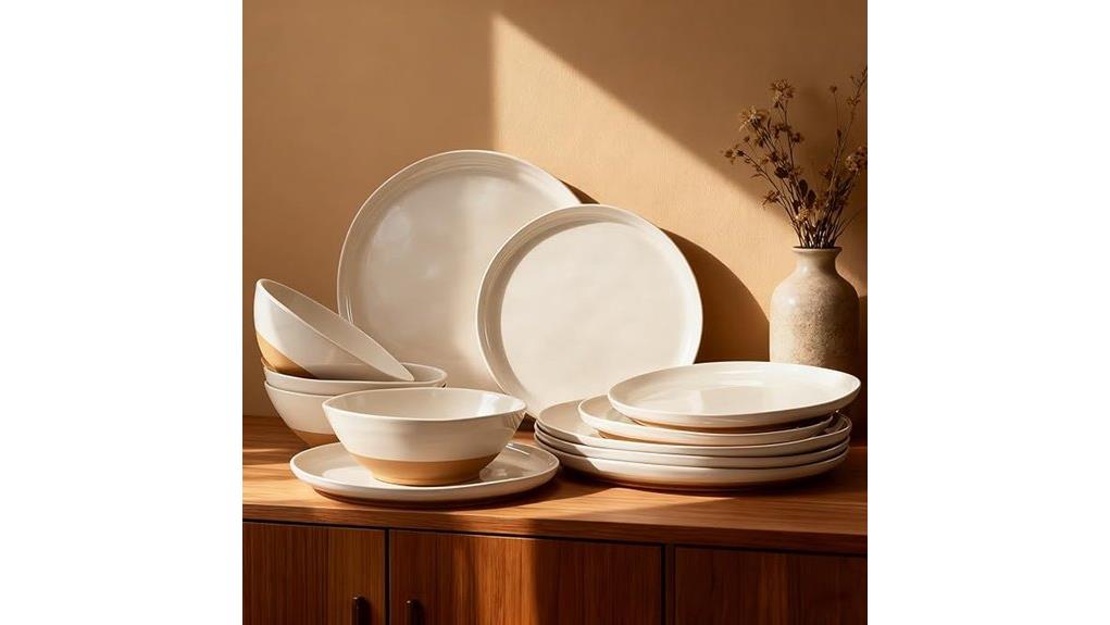 12 piece fine nice melamine dinnerware