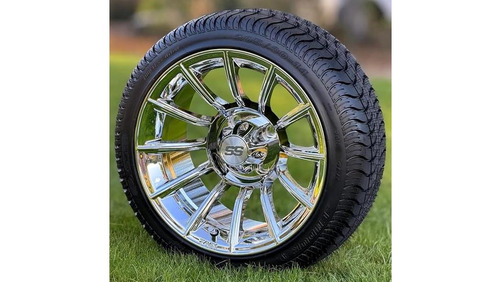 14 inch chrome golf wheel