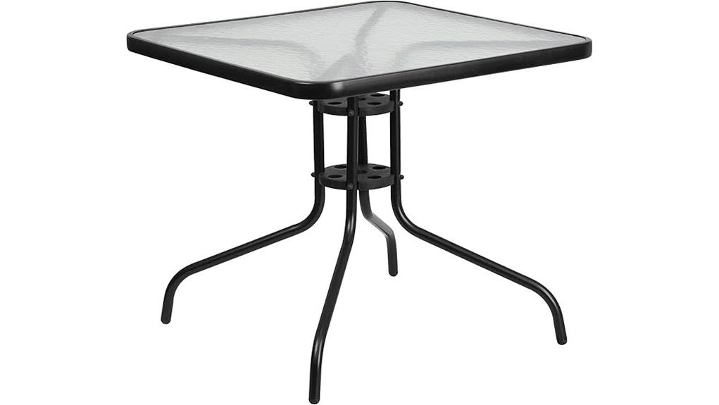 31 5 inch tempered glass side table