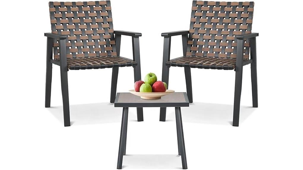3 piece athena outdoor bistro set