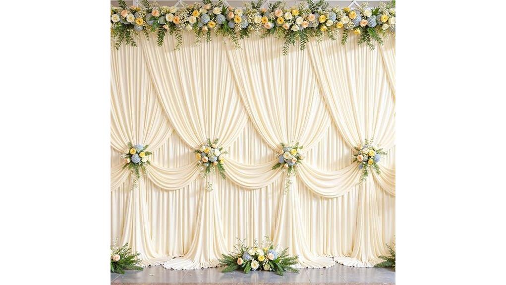 50ft x 10ft champagne backdrop