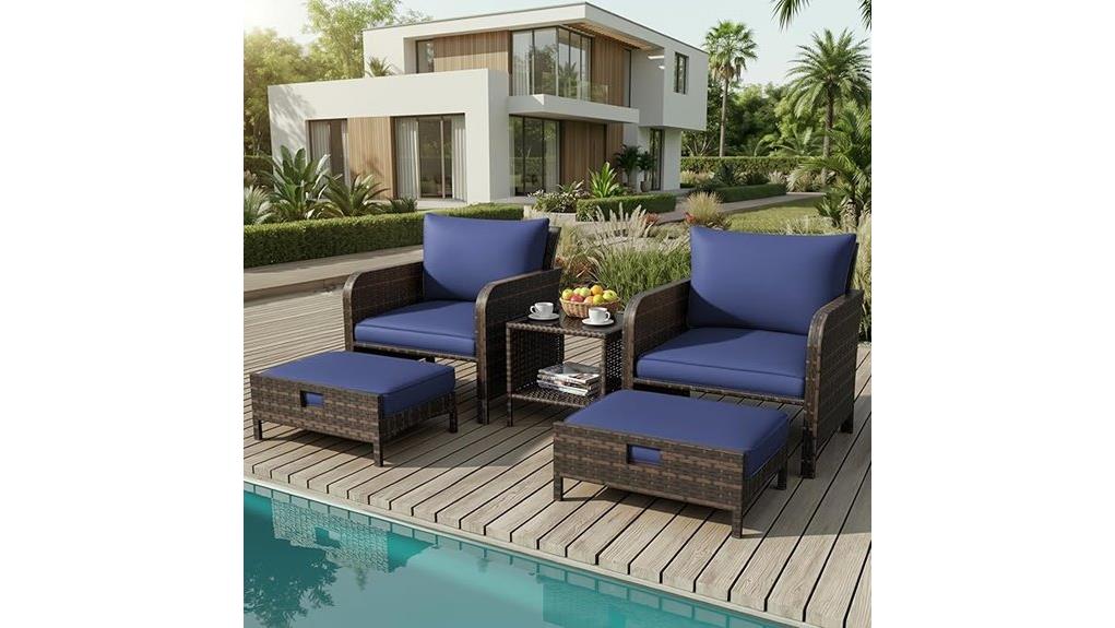 5 piece outdoor patio set