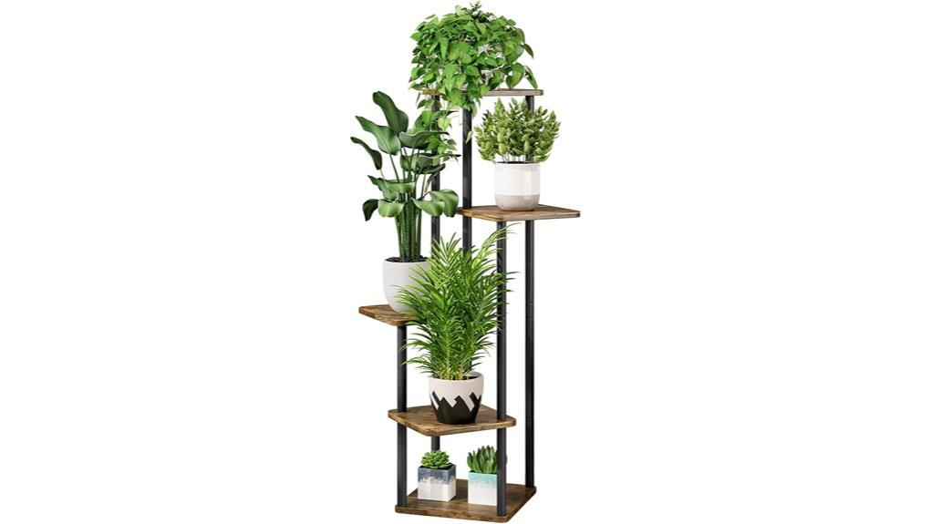 5 tier metal indoor plantstand