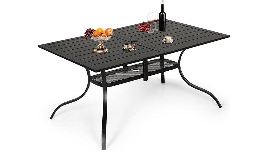 60 x 37 metal table