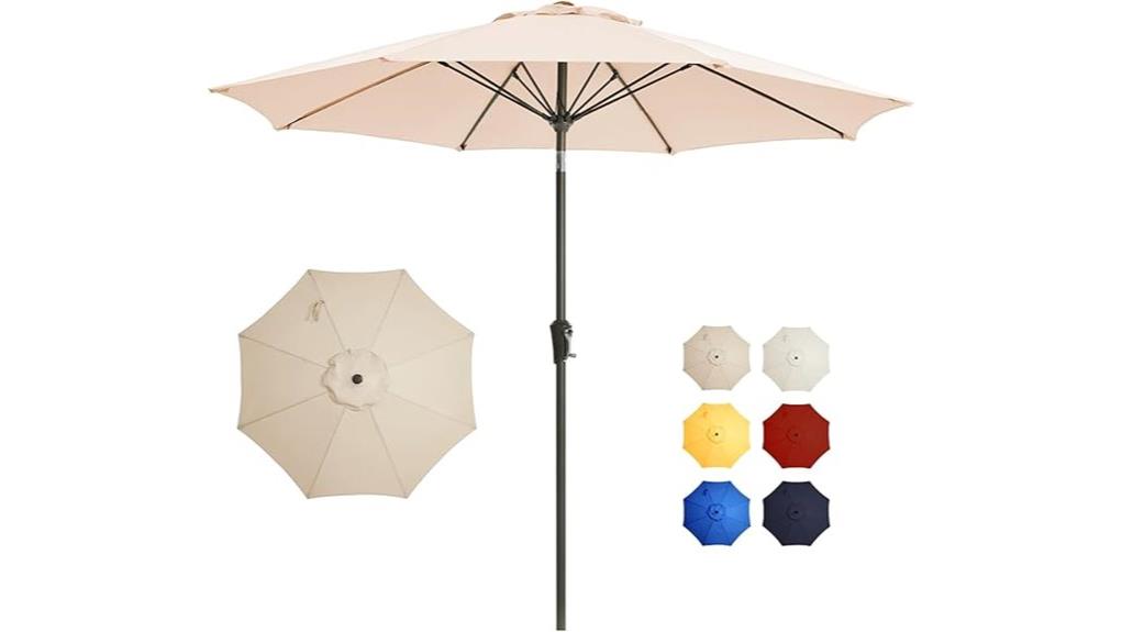 9ft beige outdoor patio umbrella