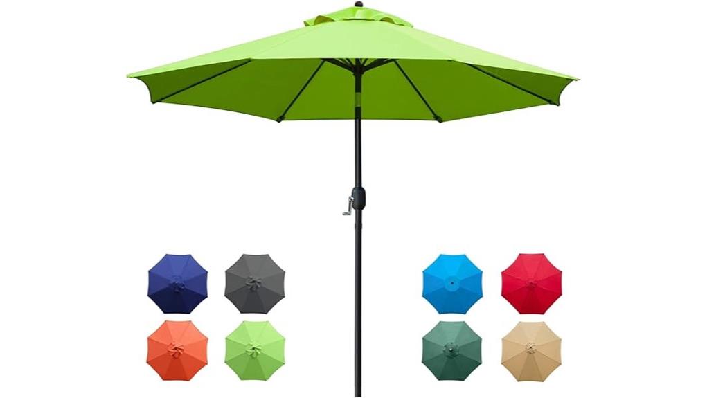 9ft grass green patio umbrella