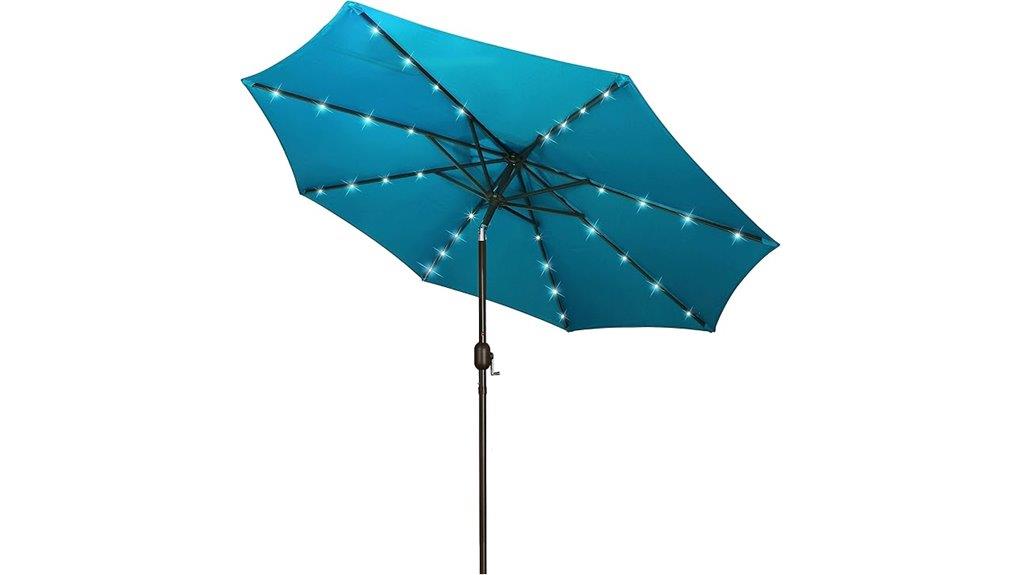 9ft led solar patio umbrella