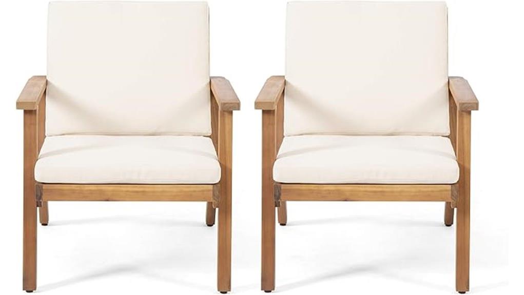 acacia outdoor club chairs