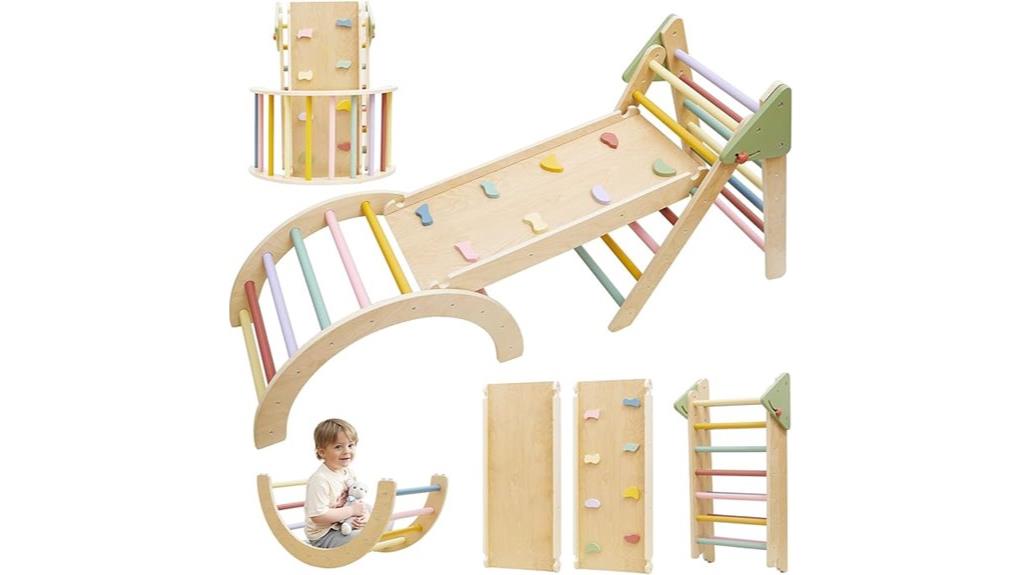 adjustable montessori inspired climbing set