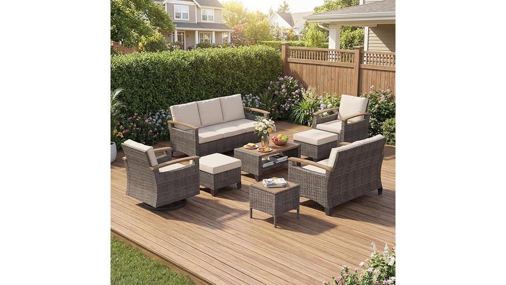 affordable outdoor wicker seating set