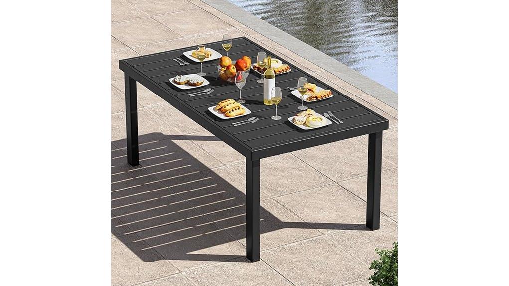aluminum 55 inch patio dining