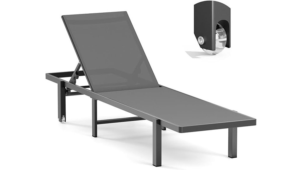 aluminum outdoor chaise lounge