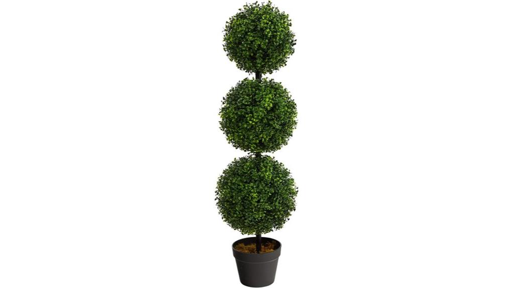 artificial triple ball boxwood topiary