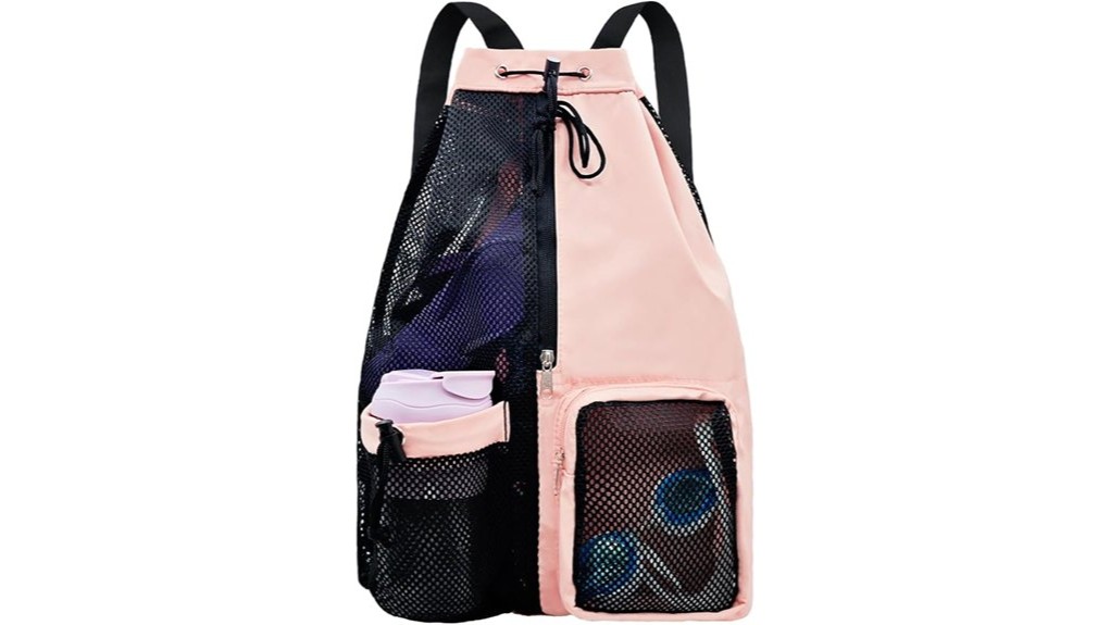 breathable mesh backpack with wet pocket