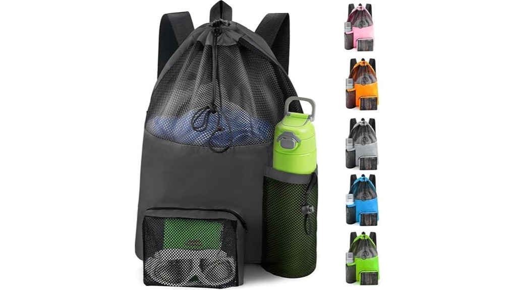breathable mesh beach tote