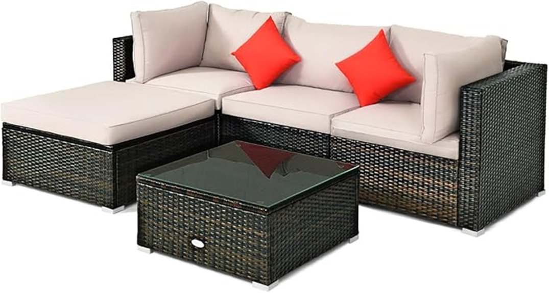 budget friendly 5 piece patio set
