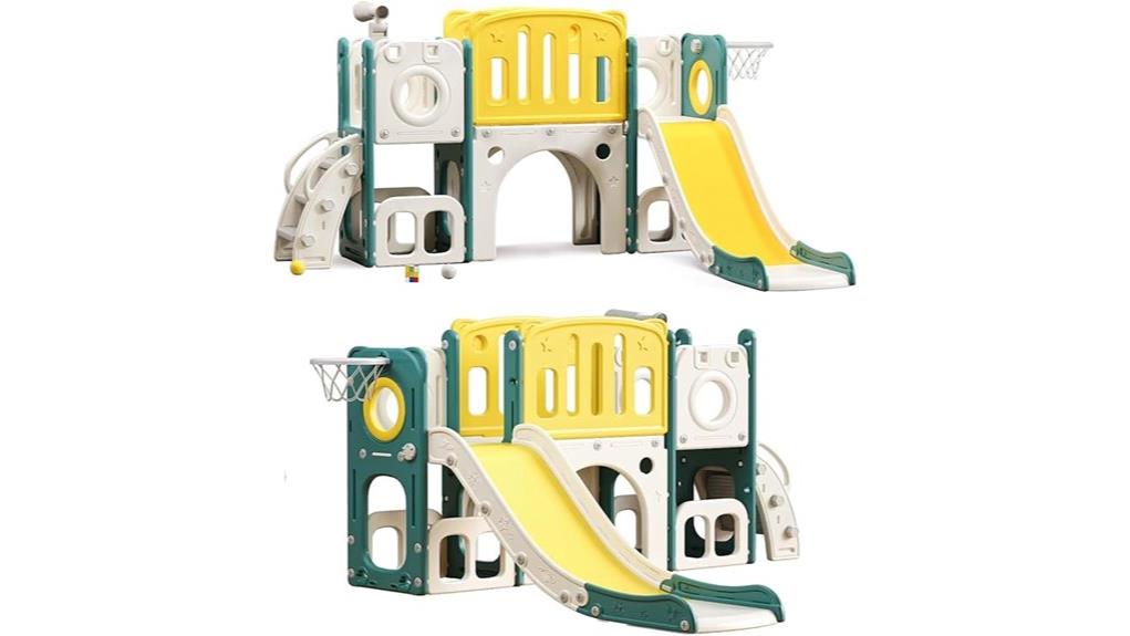 compact 8 in 1 toddler slide set