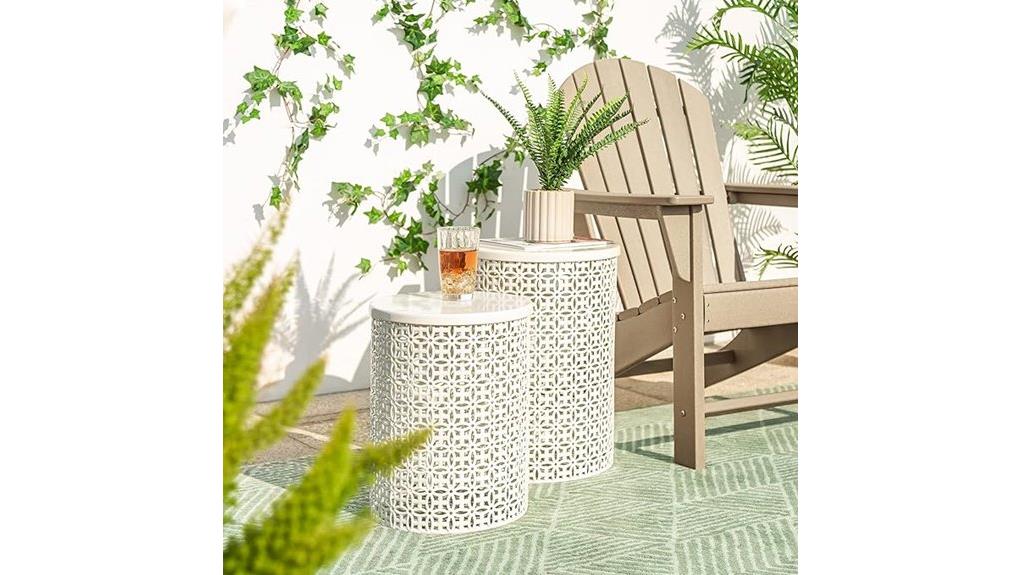 compact metal bistro set