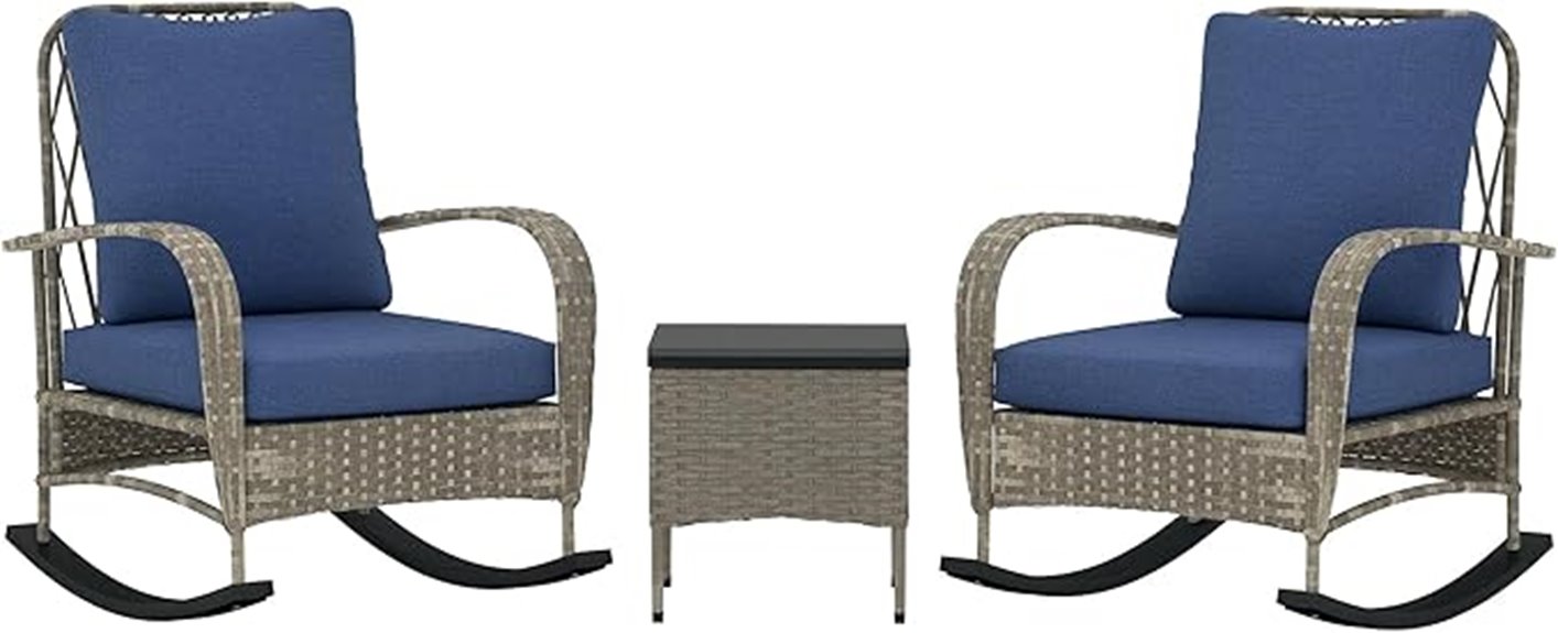 compact stylish outdoor wicker set
