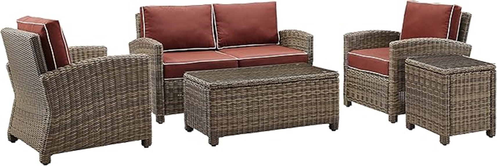 crosley bradenton five piece loveseat set