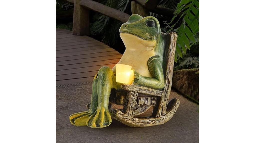 cute weatherproof resin frog statue