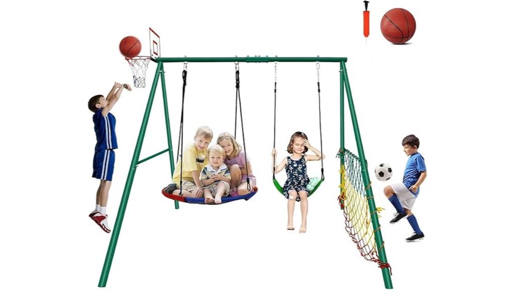 cyfie backyard swing set