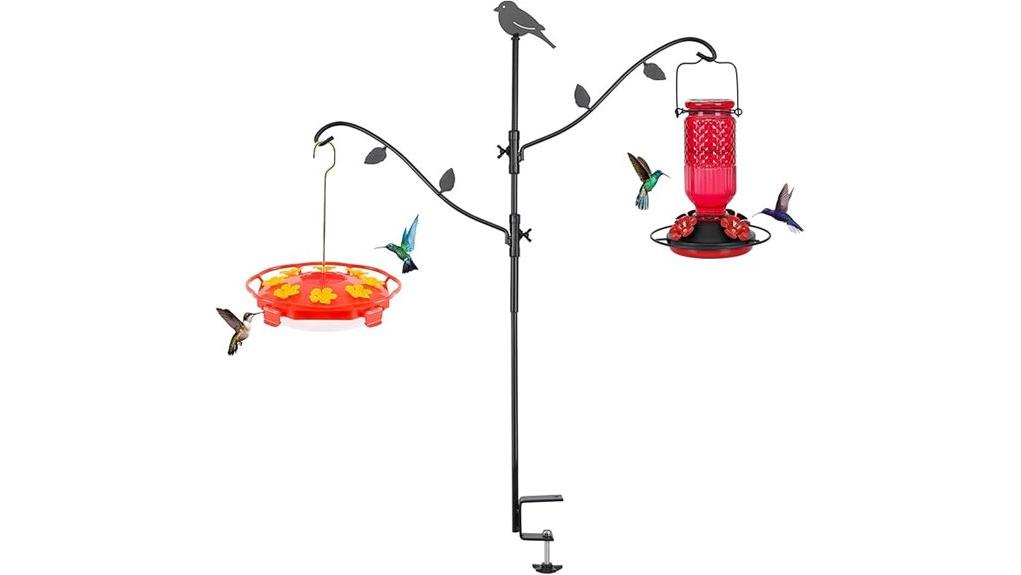 deck bird feeder pole
