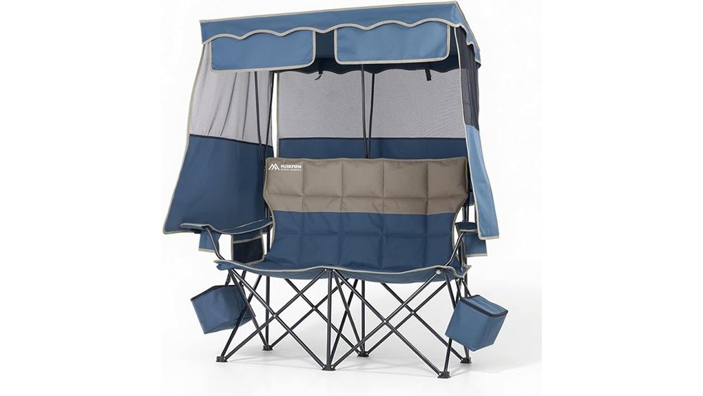 double beach chair with canopy