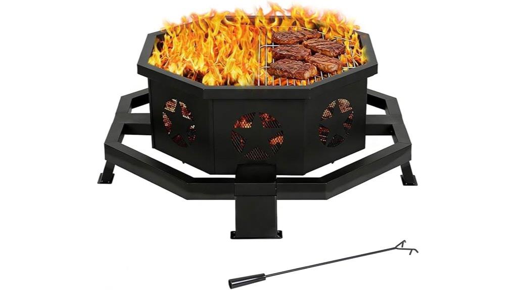 durable outdoor propane firepit