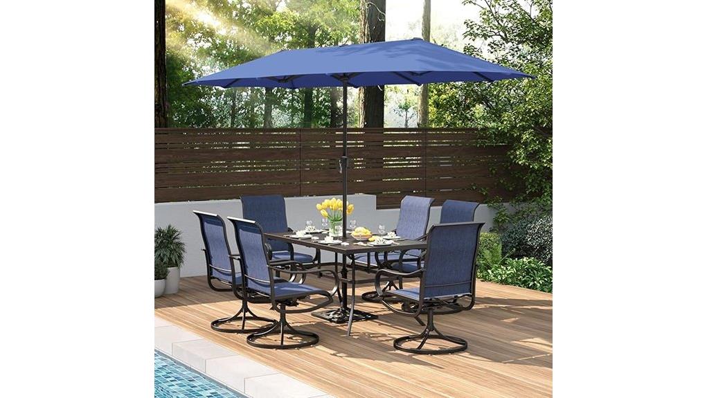 eight piece phi villa patio set