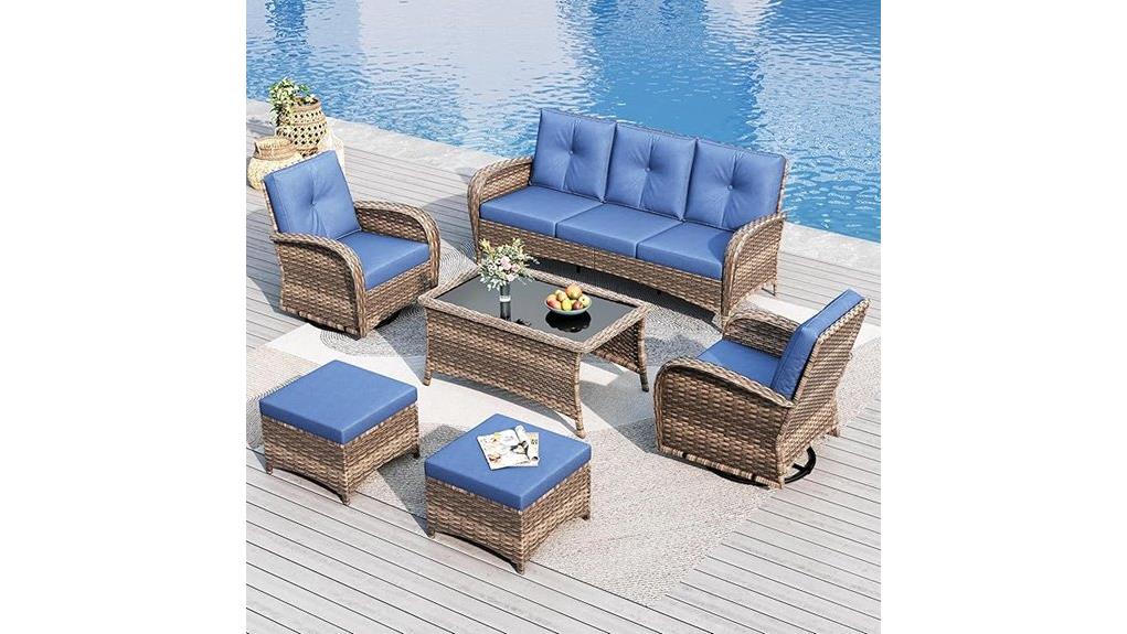 elegant outdoor seating ensemble