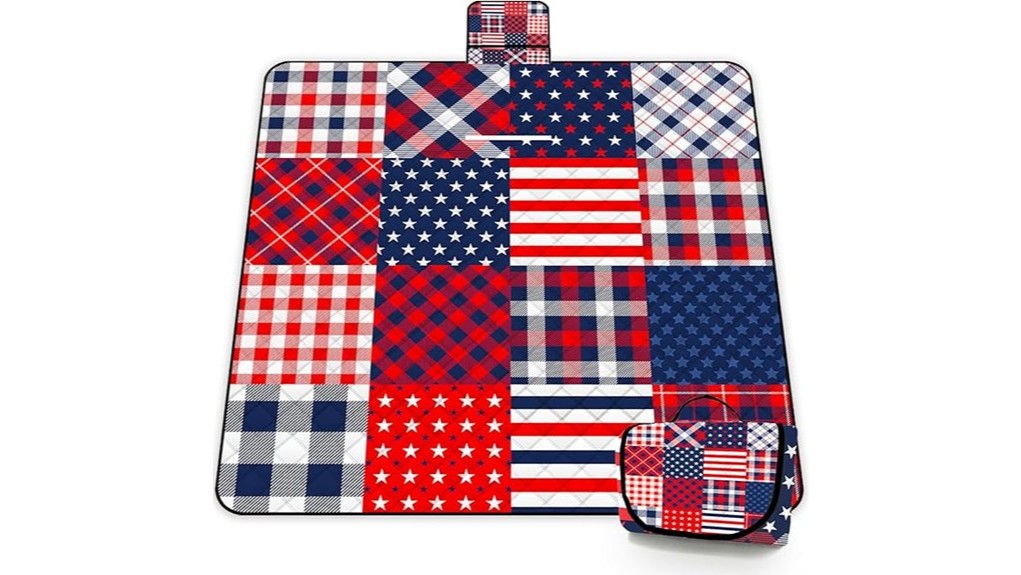 extra large patriotic picnic blanket