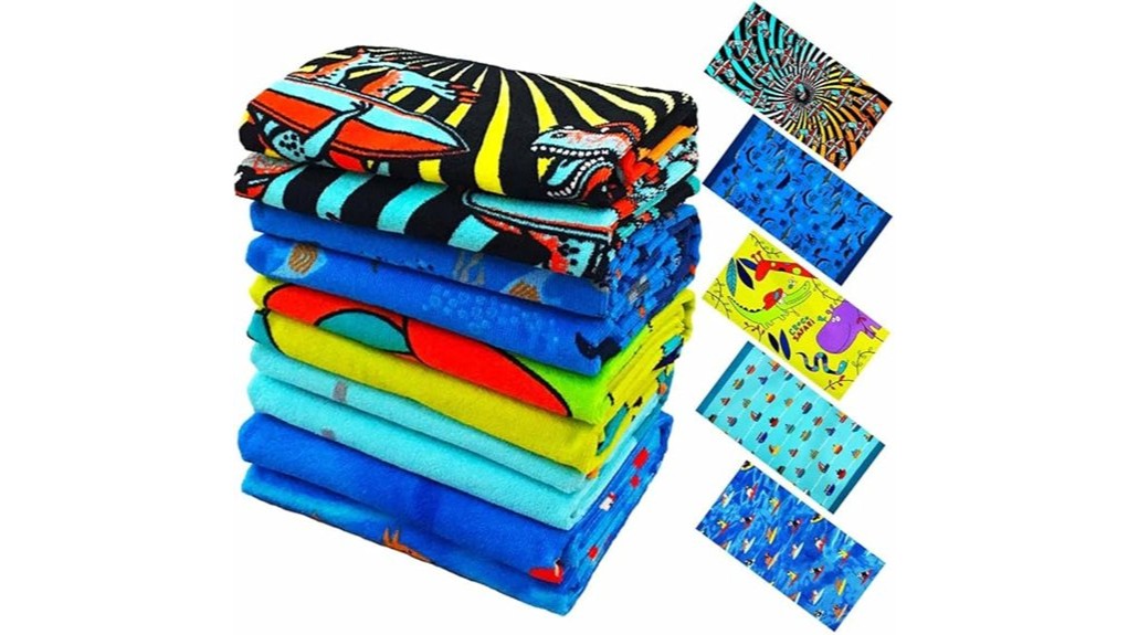 five piece kids beach towels