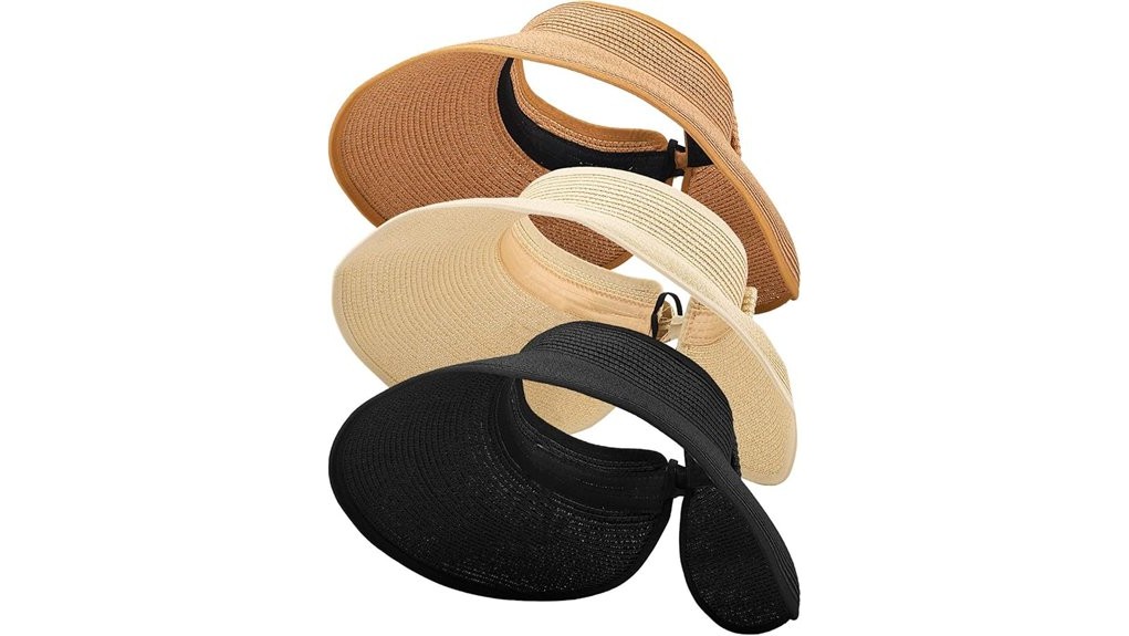 foldable straw sun visors