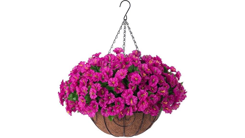 fuchsia hanging basket fauxflowers