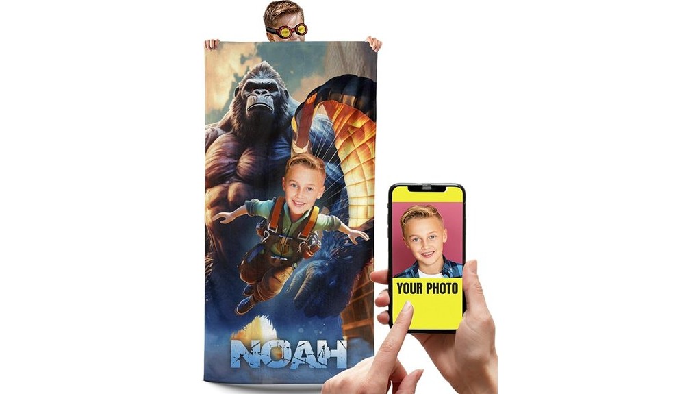 gorilla themed kids bath towels