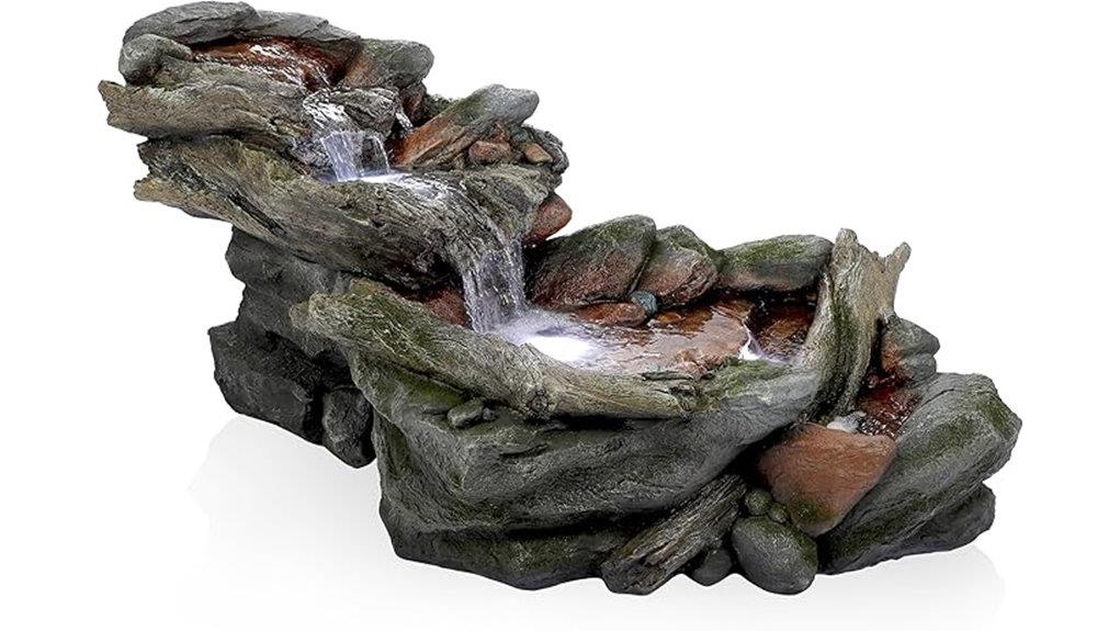 hand painted three tier fountain