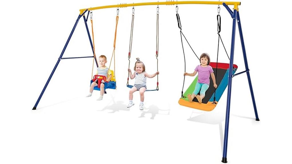 heavy duty backyard swing set