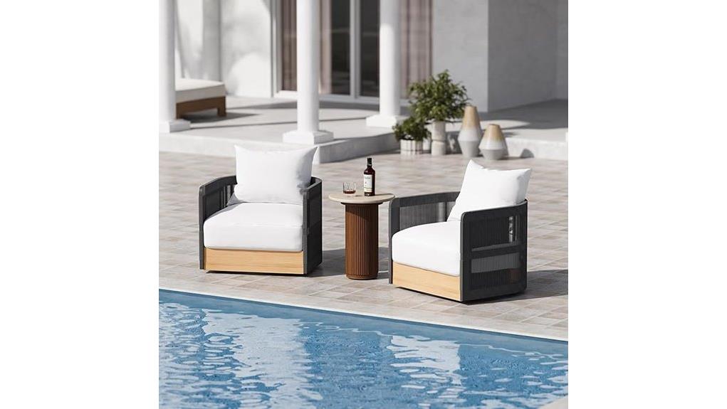 homary patio rattan swivel chairs