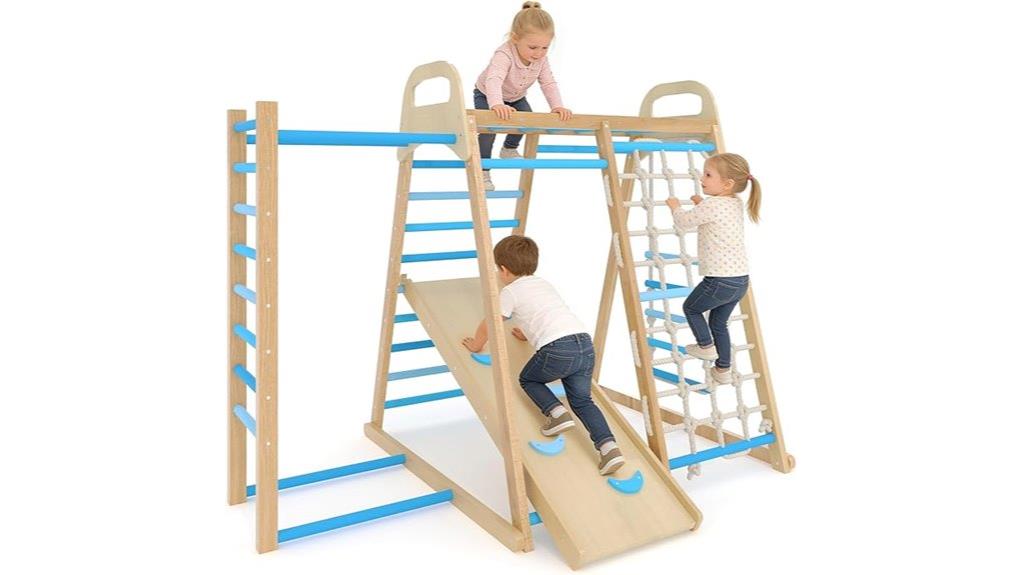 indoor 7 in 1 wooden junglegym