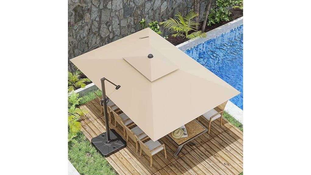 large 10x13ft cantilever umbrella