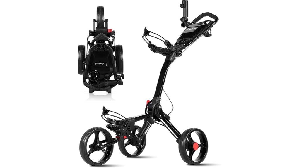 lightweight foldable golf pushcart