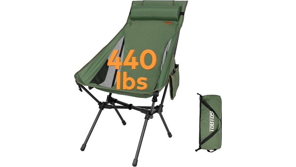 lightweight foldable high back camping chair
