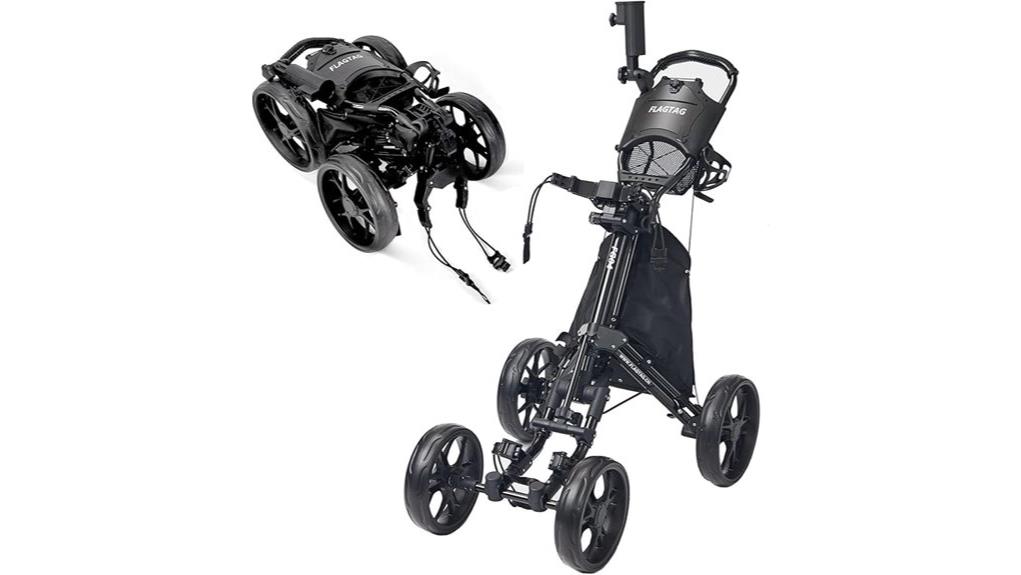 lightweight four wheel pushcart