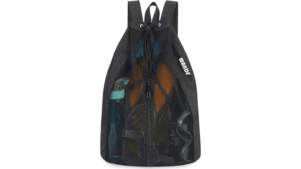 mesh drawstring swim backpack