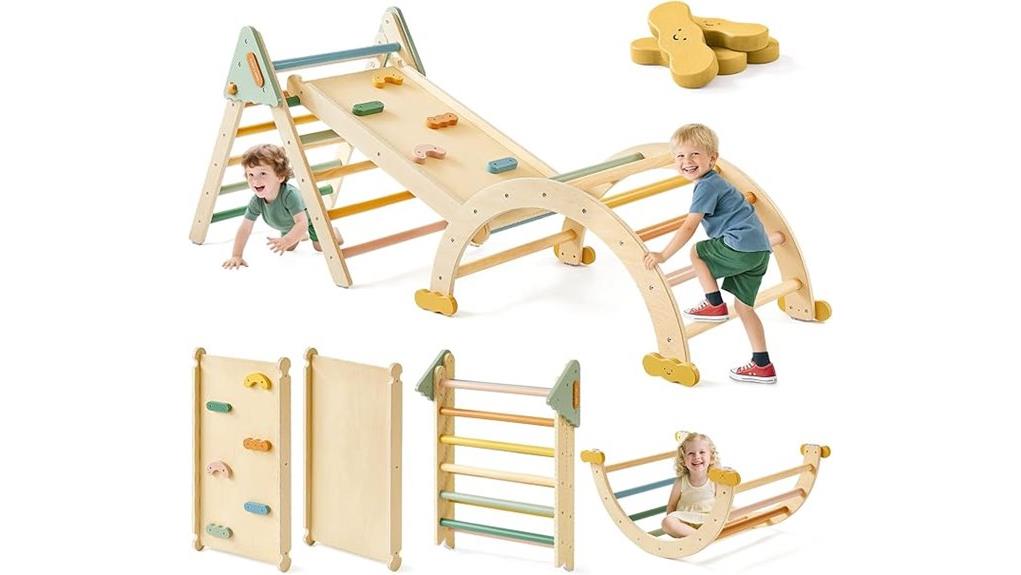 montessori inspired climbing playset